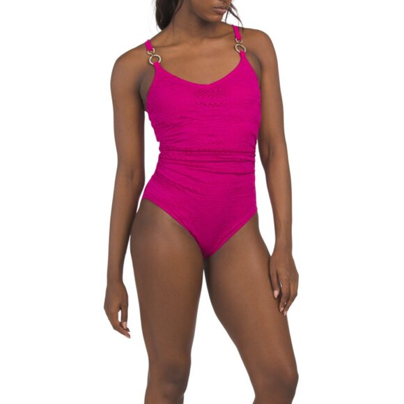 BEYOND CONTROL Chianti Novelty One-piece Swimsuit With Ring Details